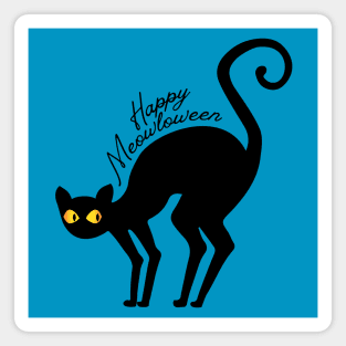 happy halloween spooky cat Magnet